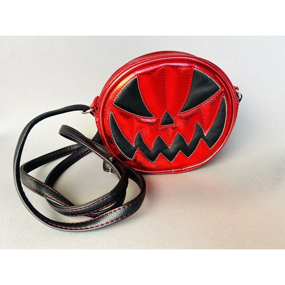 Pumpkin Kult‎ Jack O Lantern Red Crossbody Halloween Purse Love Pain & Stitches